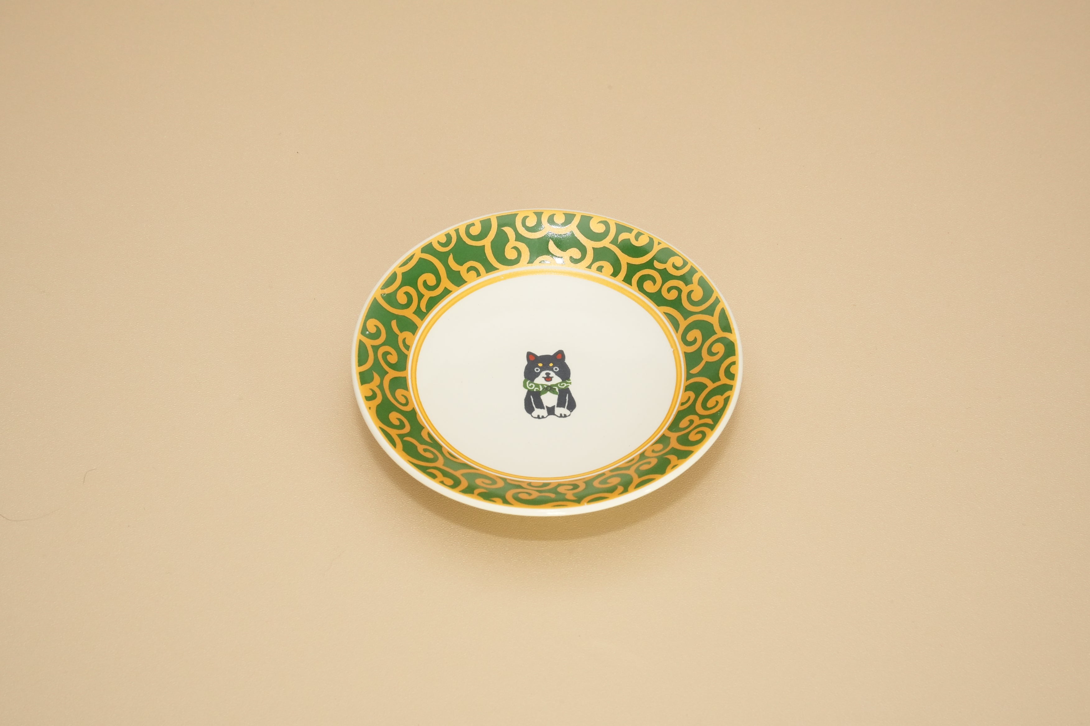 Yamagotouki | Green Yellow Small plate | Shiba Inu/ Dog