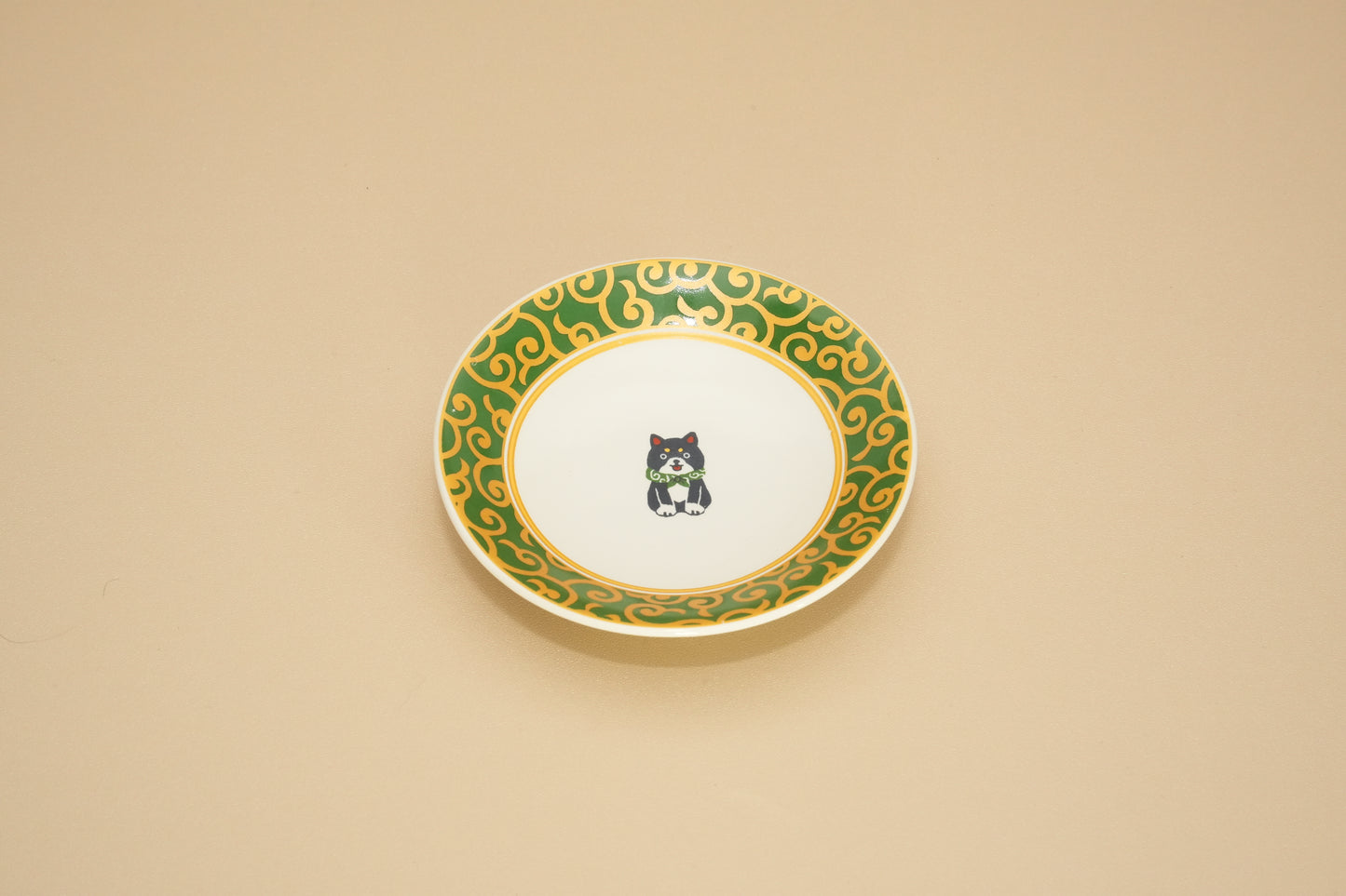 Yamagotouki | Green Yellow Small plate | Shiba Inu/ Dog