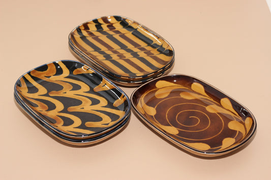 Table Talk Presents | Slipware Oval Plates Box (Set of 5)